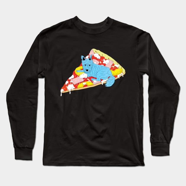 Pizza Dog Long Sleeve T-Shirt by 319heads